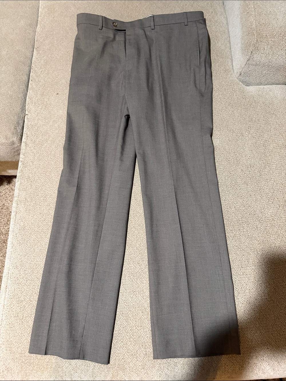 Ralph Lauren Men's Gray Flat-Front Dress Pants